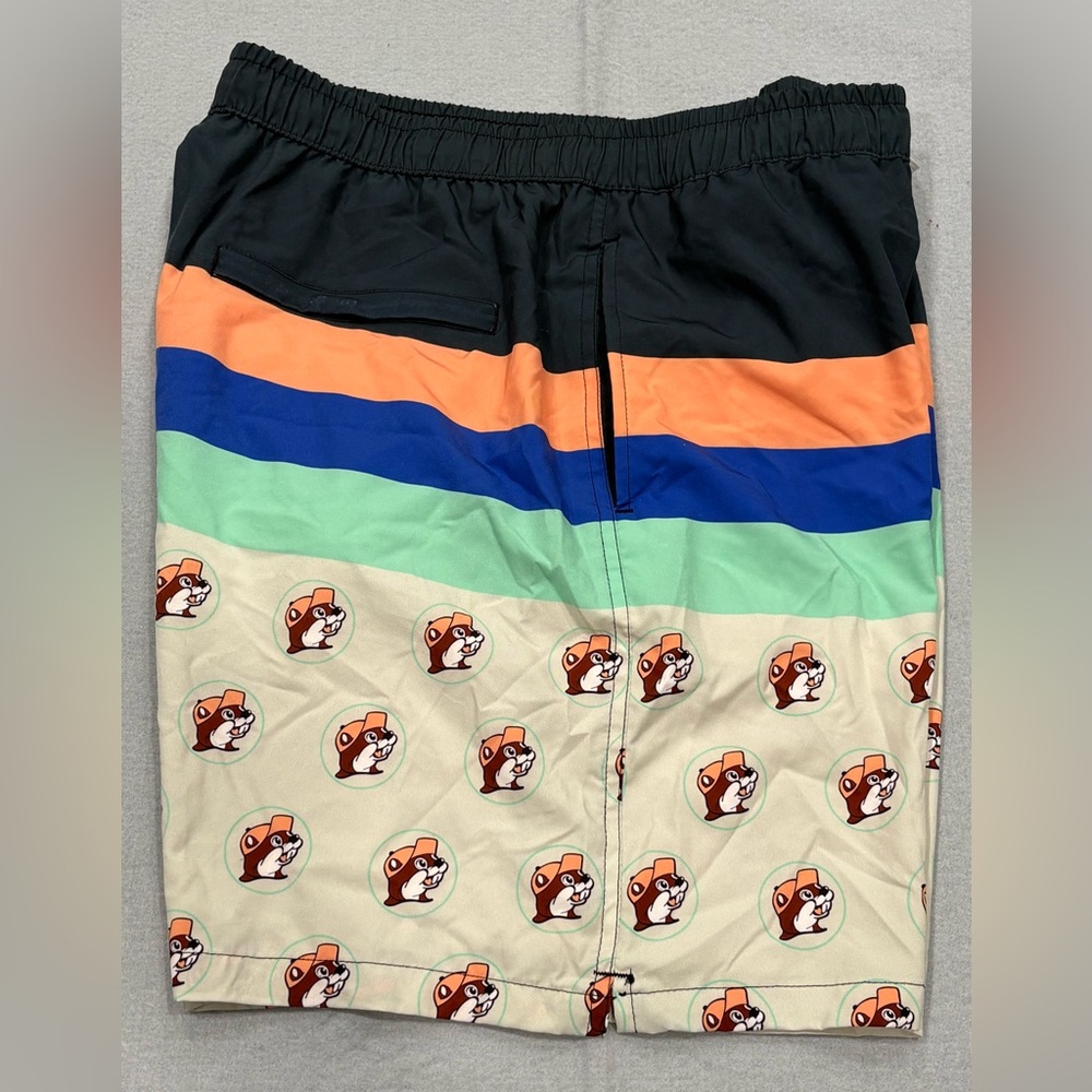 Buc-ee's Colorblock Stripe Logo Swim Trunks XXL